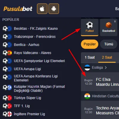 Maç ve Pazar Seçme