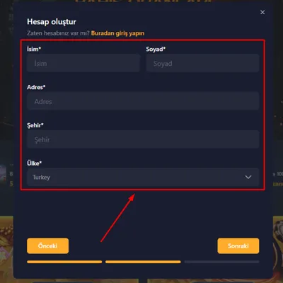 Kullanıcı Adı Şifre Belirleme