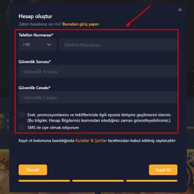 Doğrulama Kodunu Girme