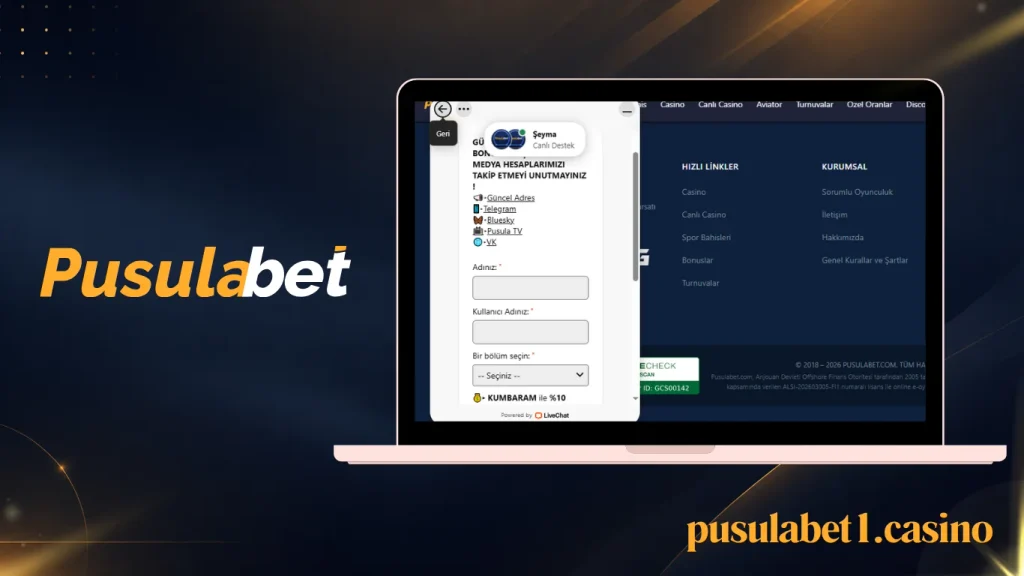 Direkt Mesaj (DM) Üzerinden Destek Ekibiyle İletişim