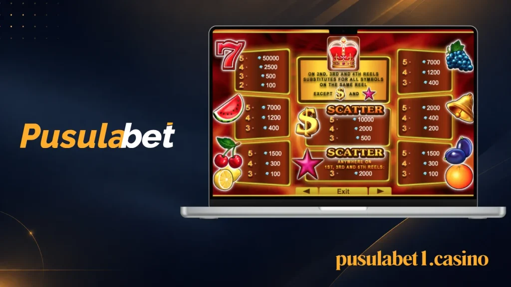 Shining Crown Semboller ve Ödeme Tablosu (Paytable)